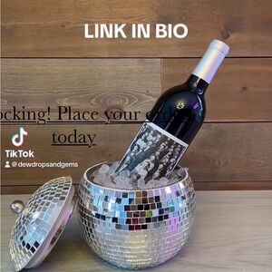 Silver Disco Ball Ice Bucket